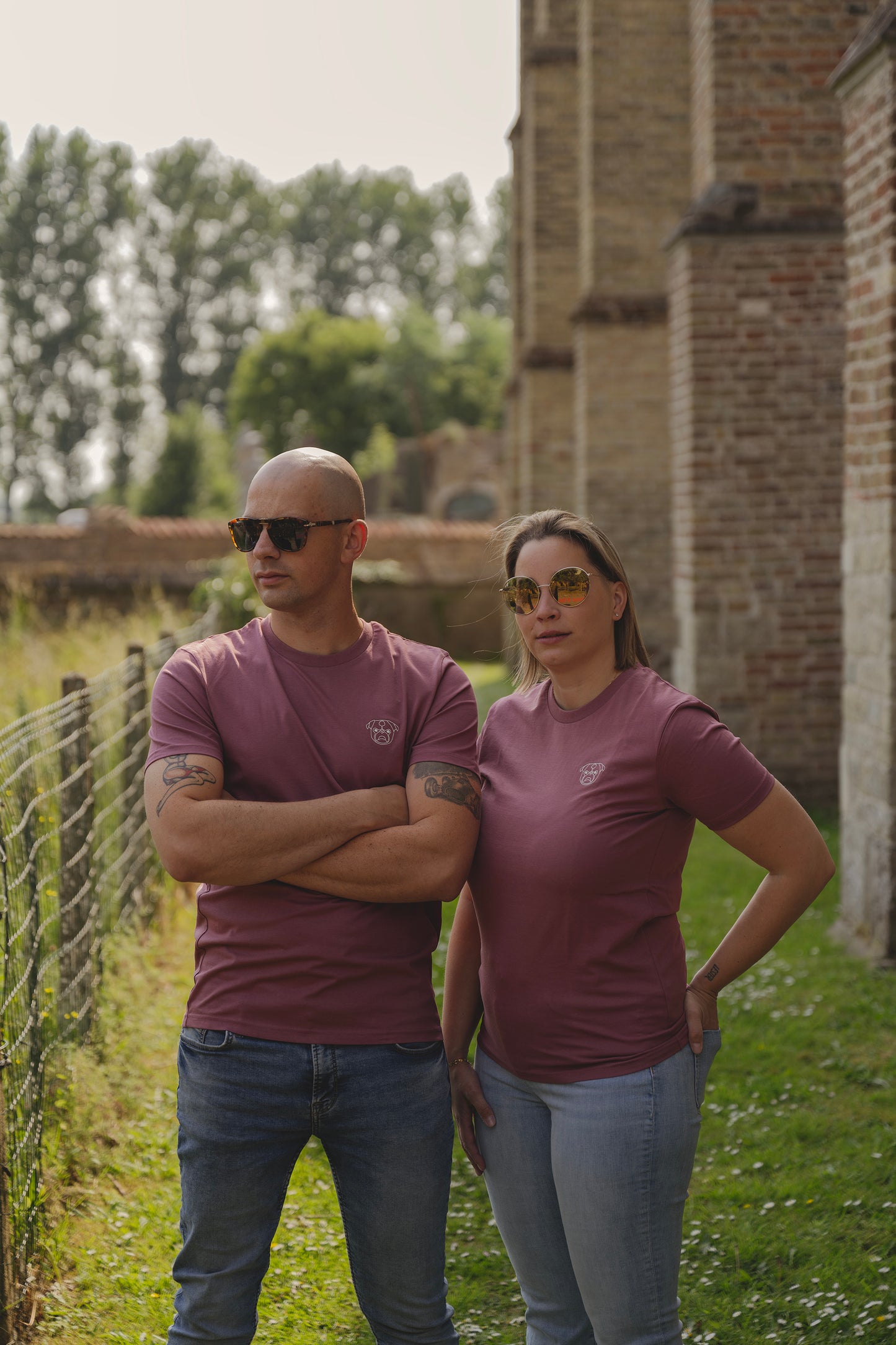 Unisex T-Shirt Hibiscus Roze