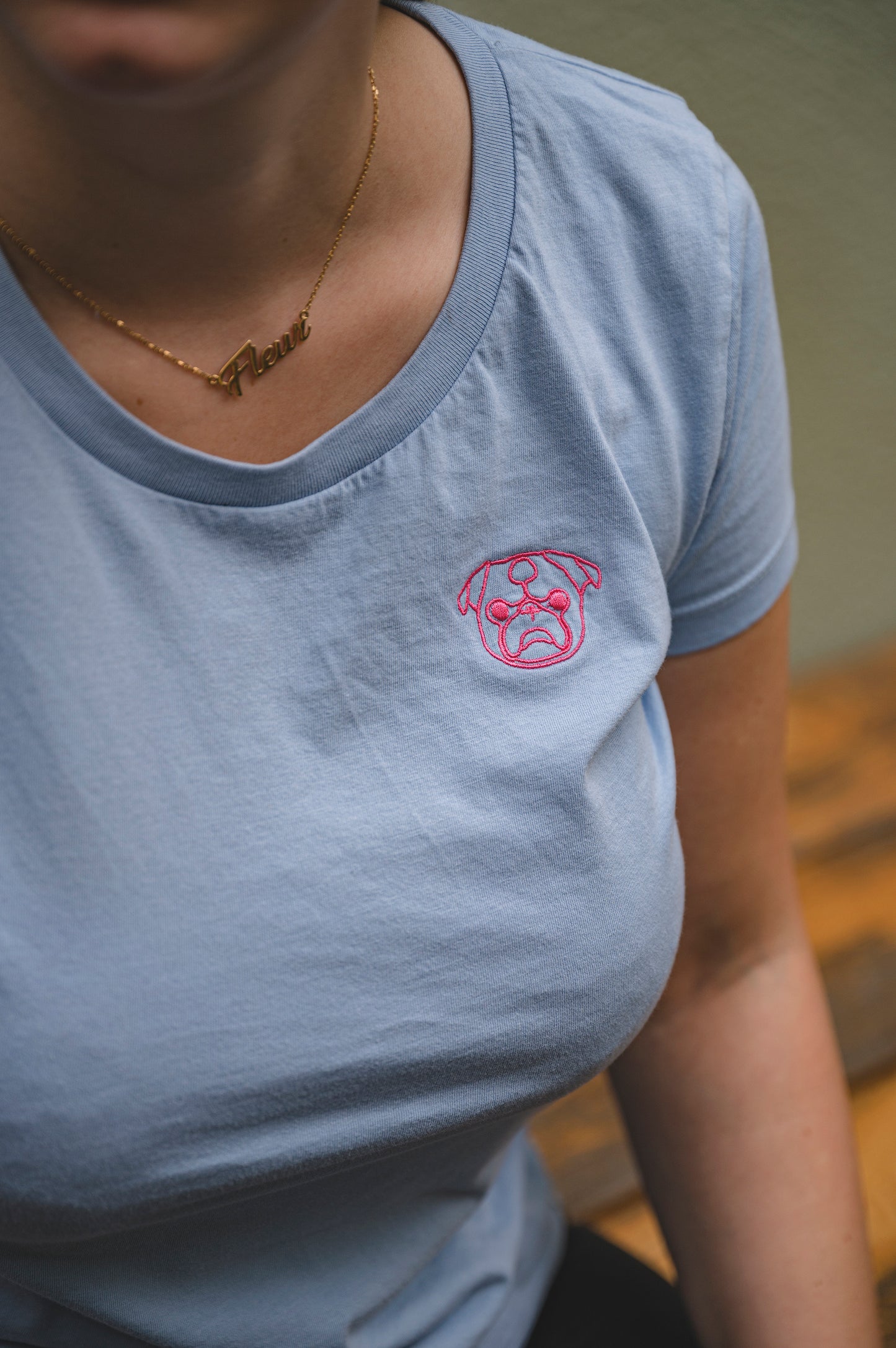 Dames T-Shirt Sky Blue