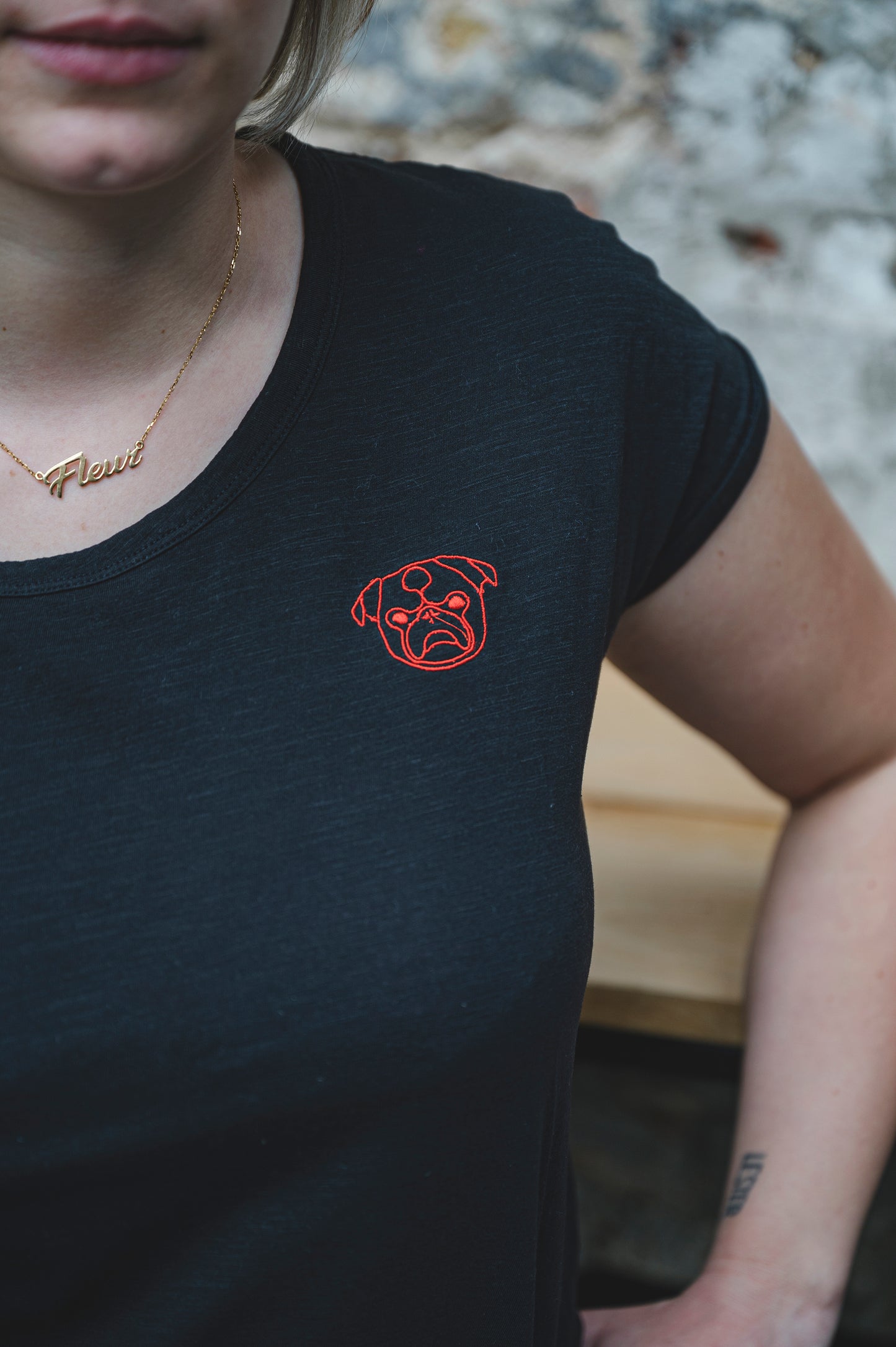Dames T-Shirt zwart
